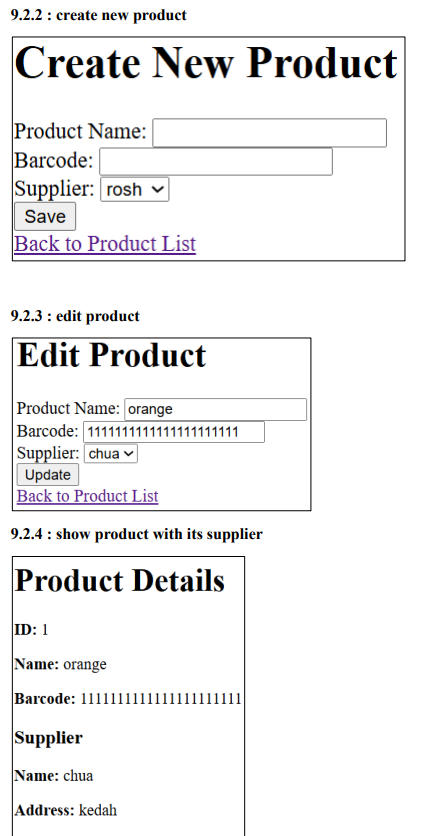 supplier list